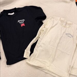 Abercrombie & Fitch Kids Black and White Long Sleeve Tees